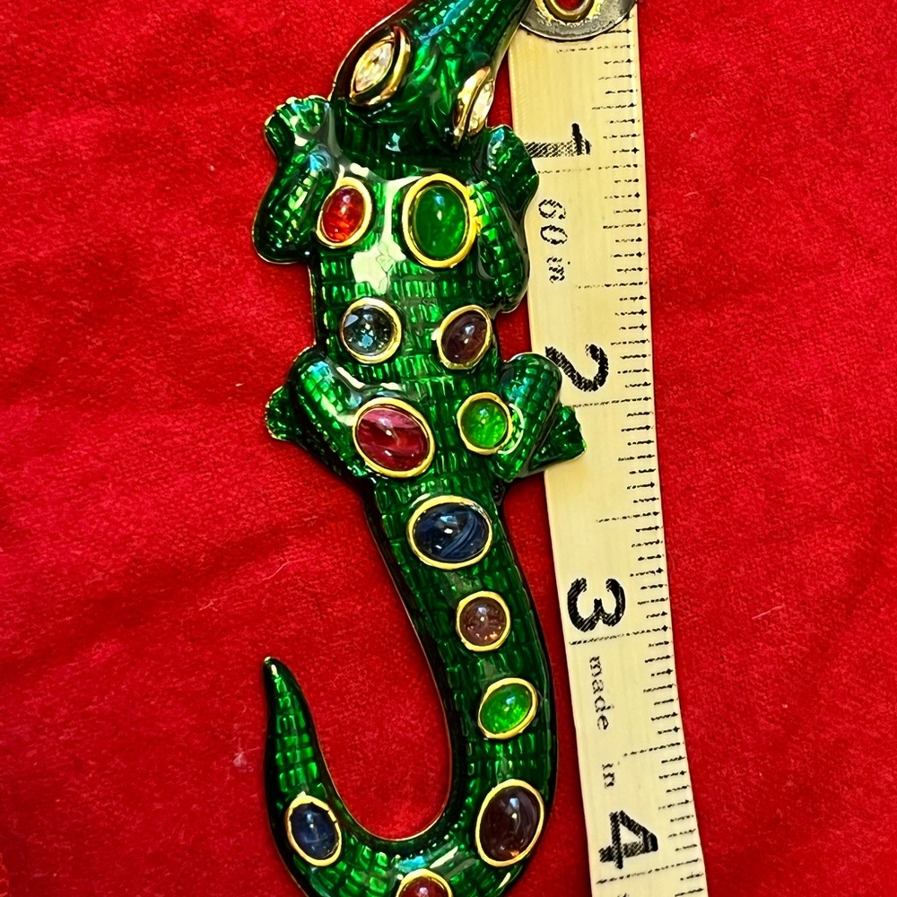 Kenneth Jay Lane Kjl Enamel Alligator Crocodile B… - image 5